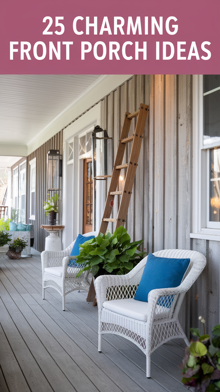 25 Charming Farmhouse Front Porch Ideas to Enhance Your Curb Appeal ...