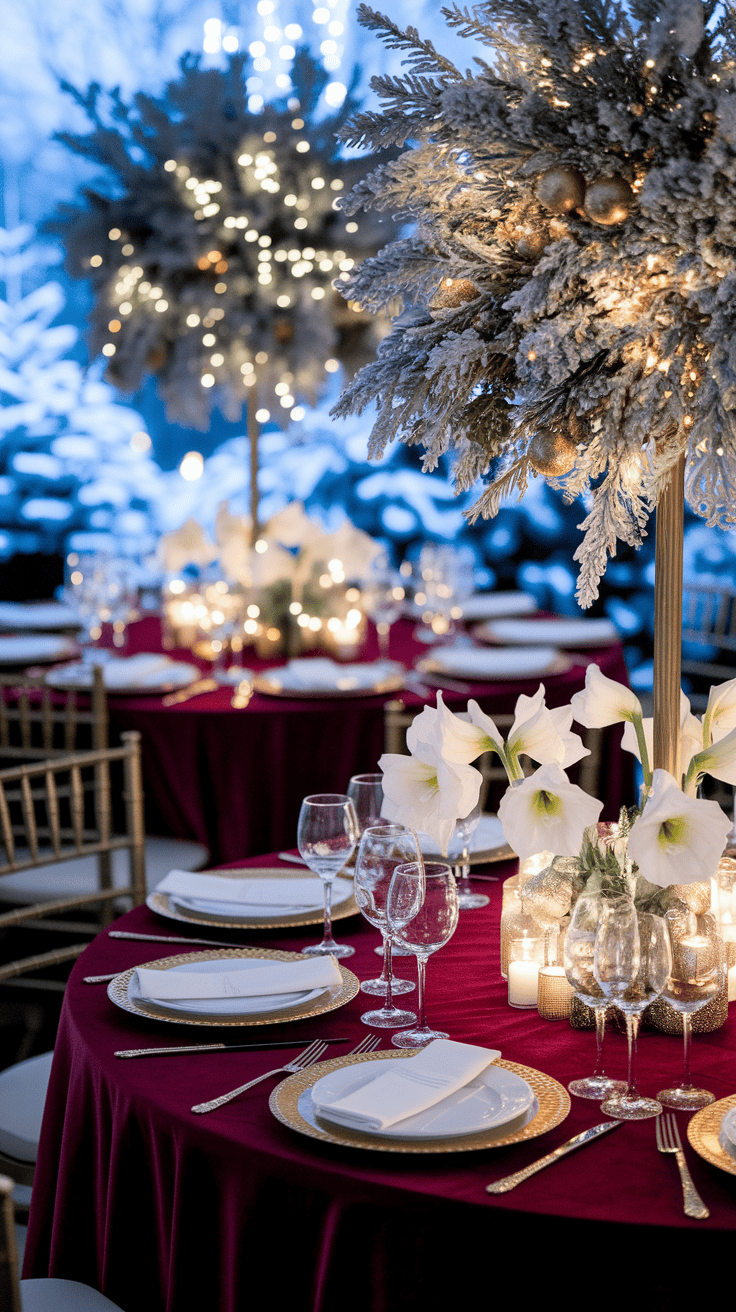 Christmas Wedding Reception Ideas for a Beautiful Winter Evening