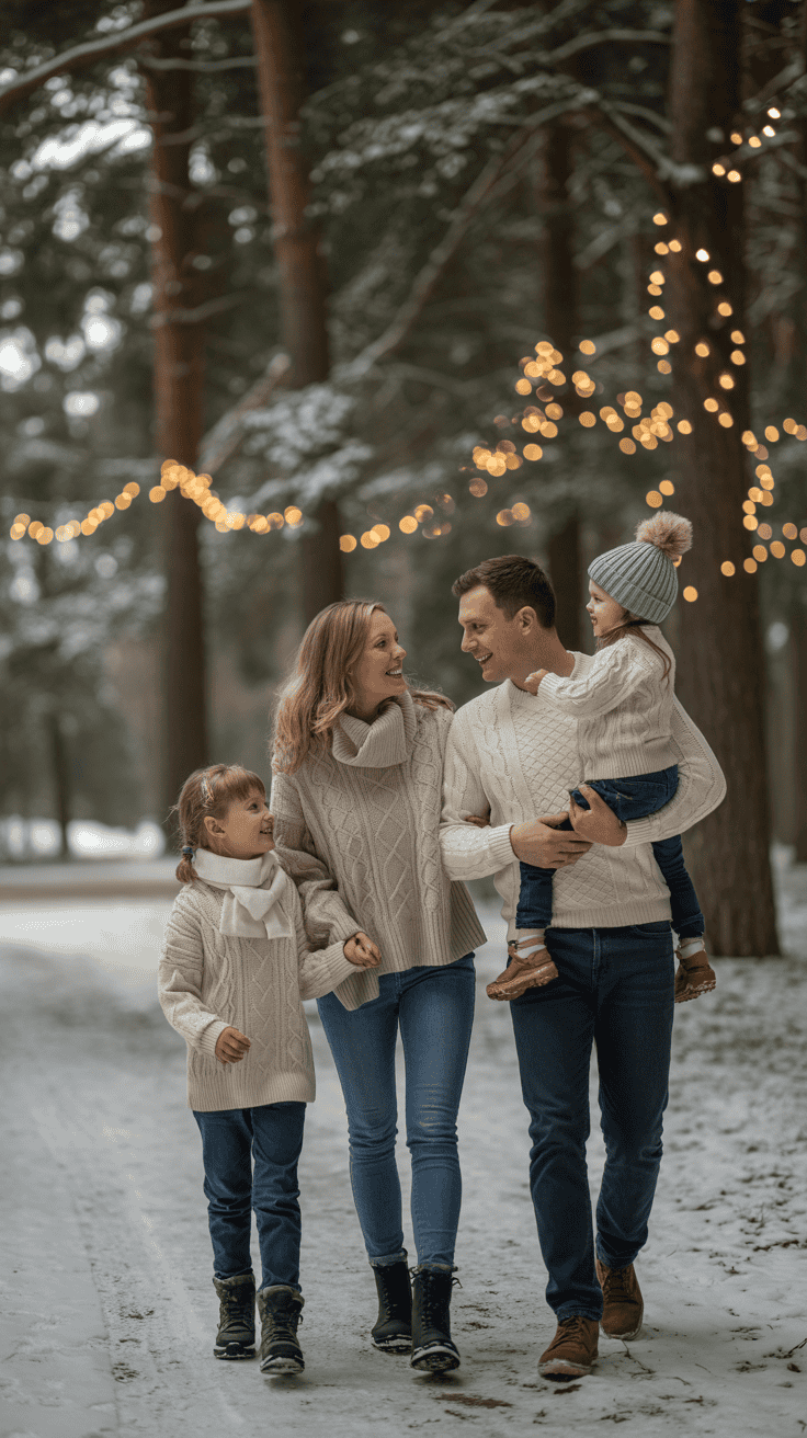 Christmas Outdoor Photoshoot Ideas for Cards and Keepsakes