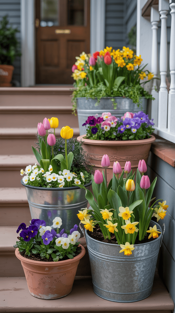 Front Porch Styling with Seasonal Planters