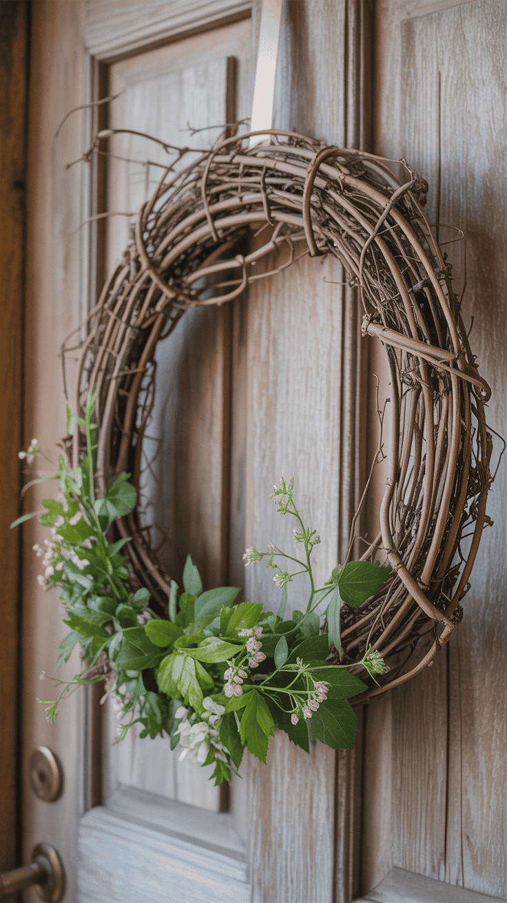 Rustic Spring Wreath Ideas DIY Grapevine