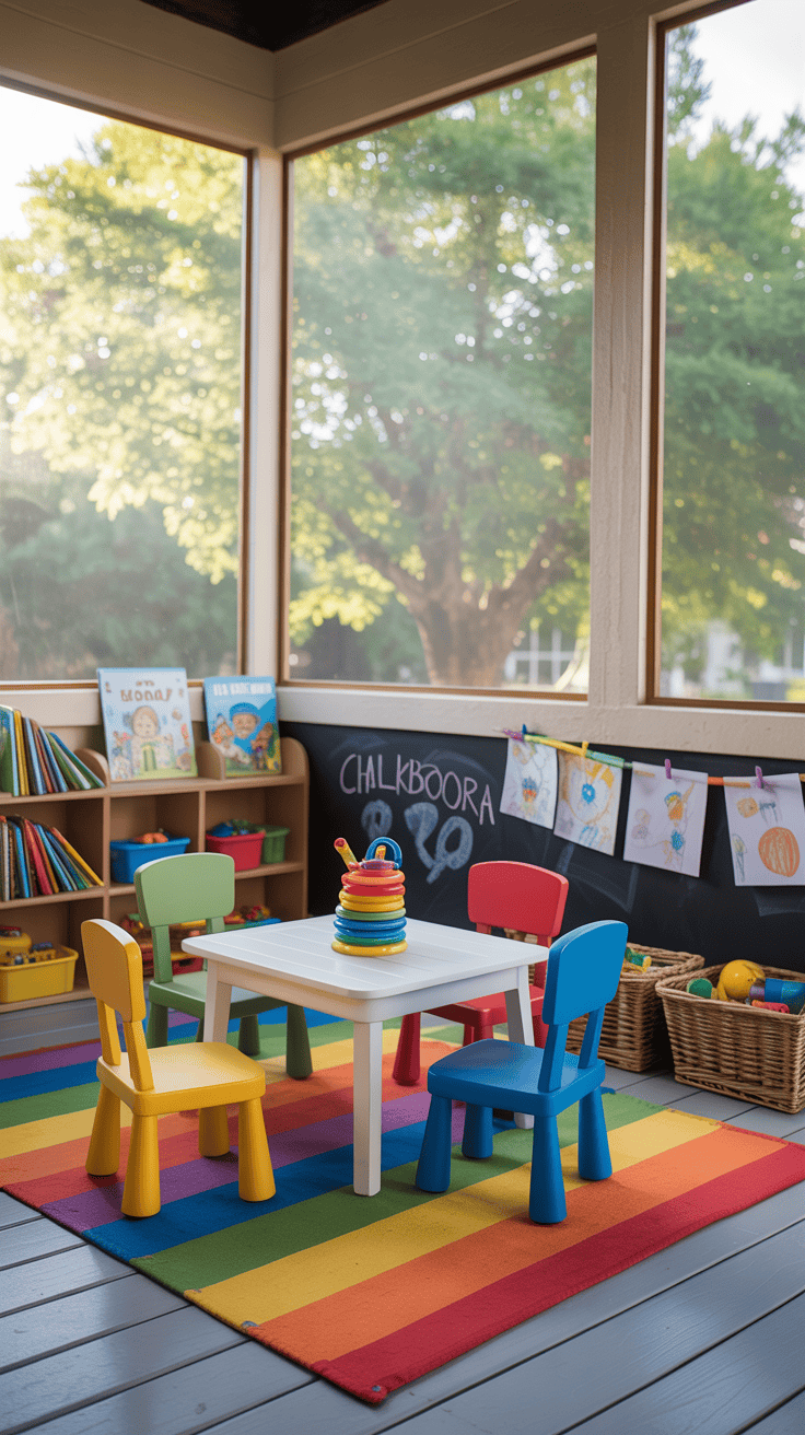 Screened In Porch Decorating Ideas for Play Areas