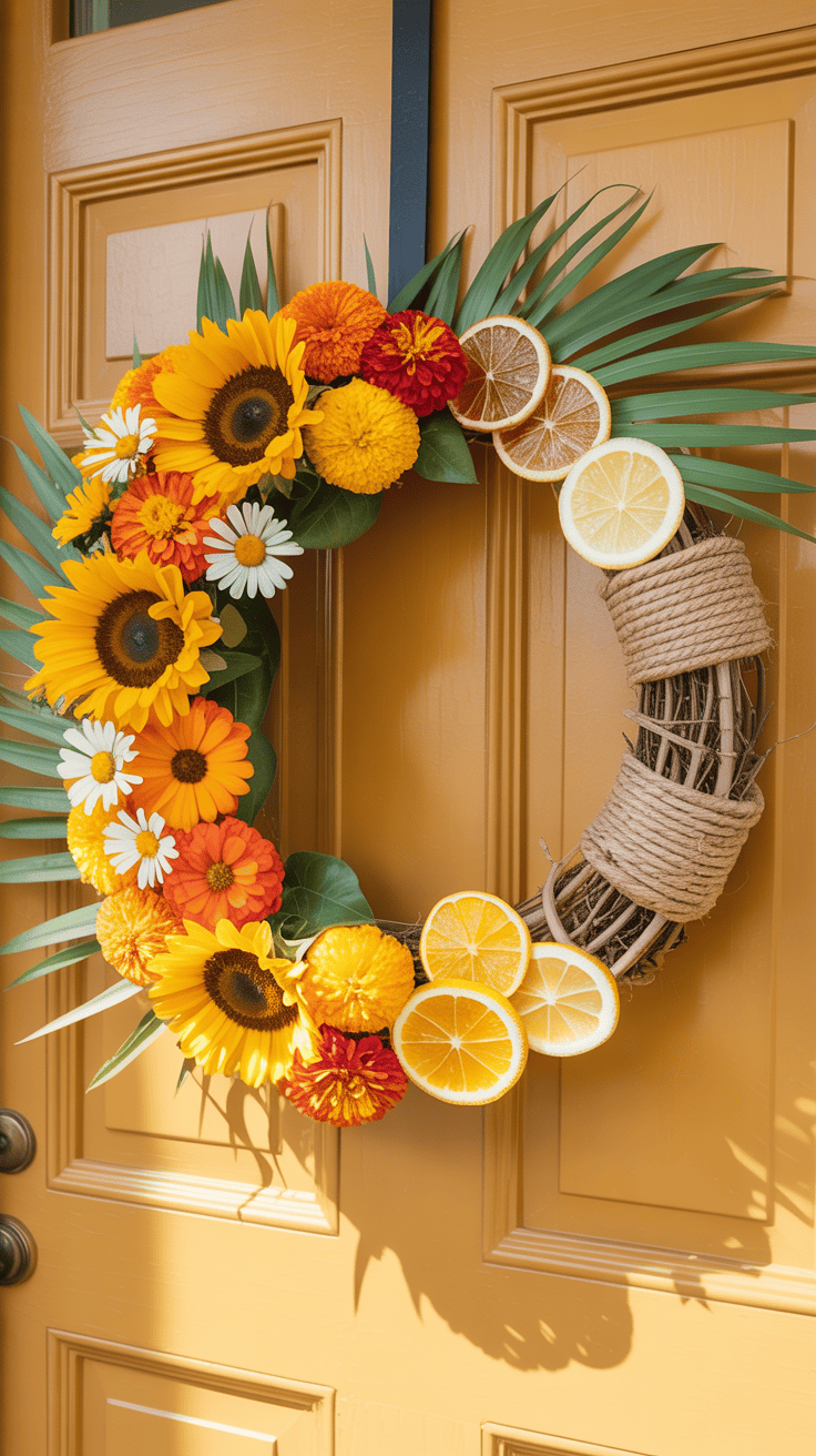 Summer Wreaths for Front Door DIY