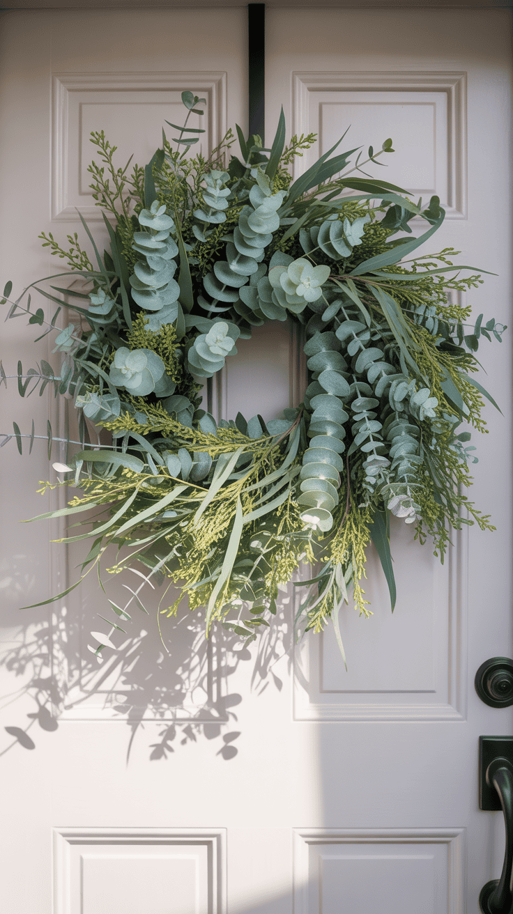 Wreath Decorating Ideas with Eucalyptus