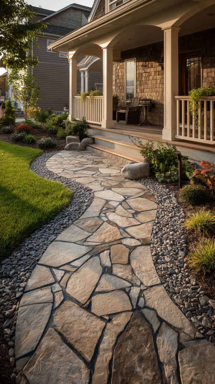 Curved Stone Walkways