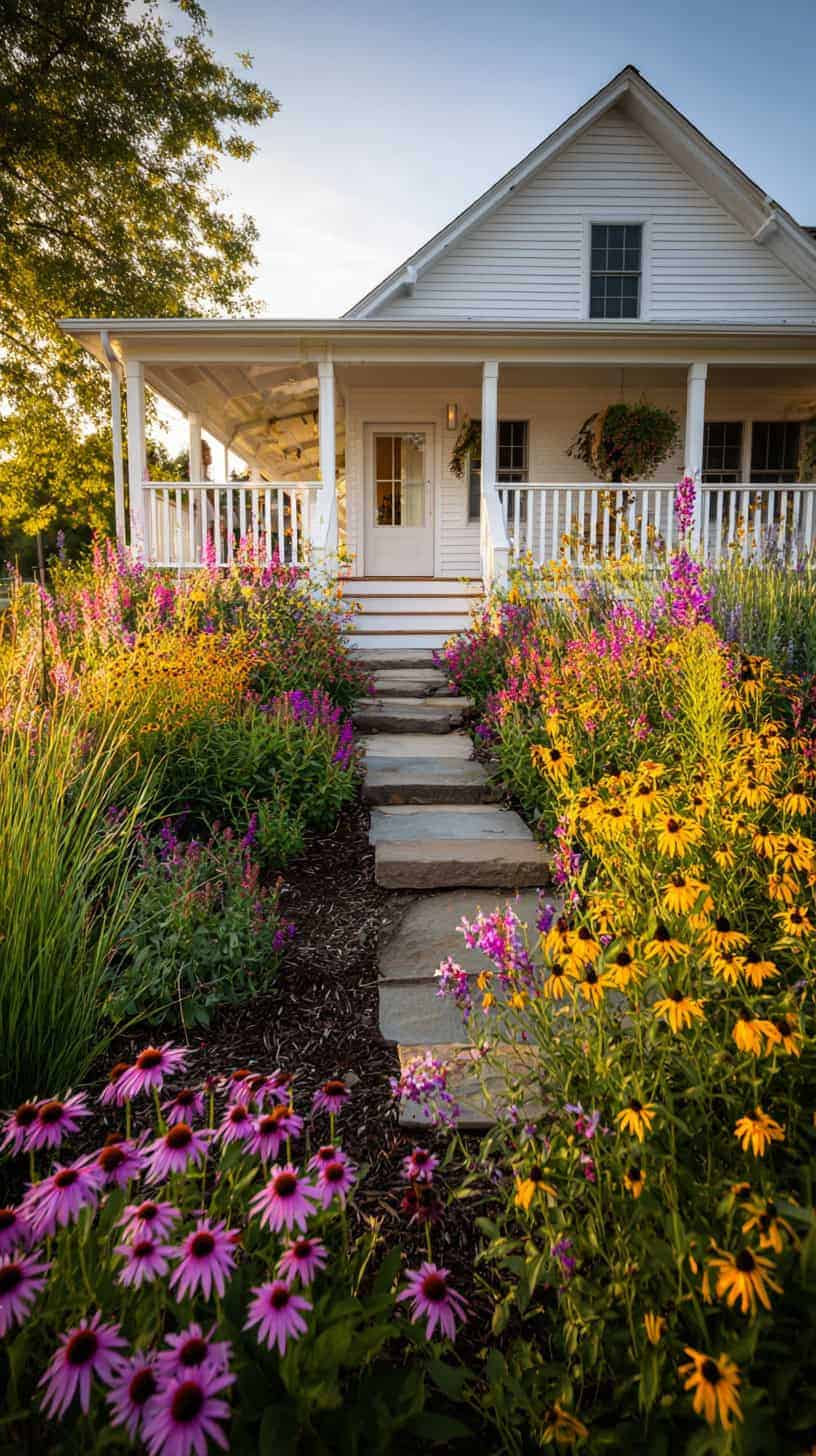 Native Flower Front Beds
