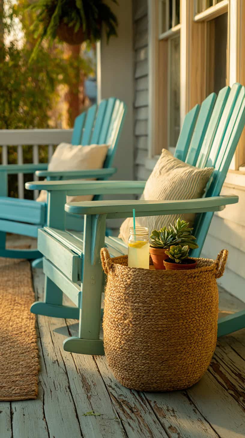 Adirondack Rockers with Basket Tables - Image 1