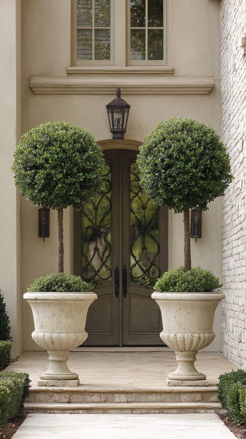 Bay Trees in Classic Urns - Image 1