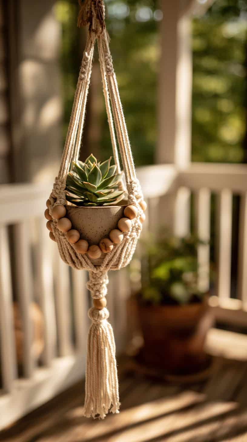 Beaded Plant Holder - Image 2