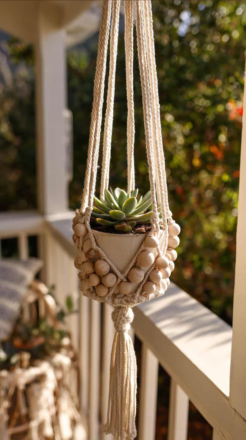 Beaded Plant Holder - Image 1