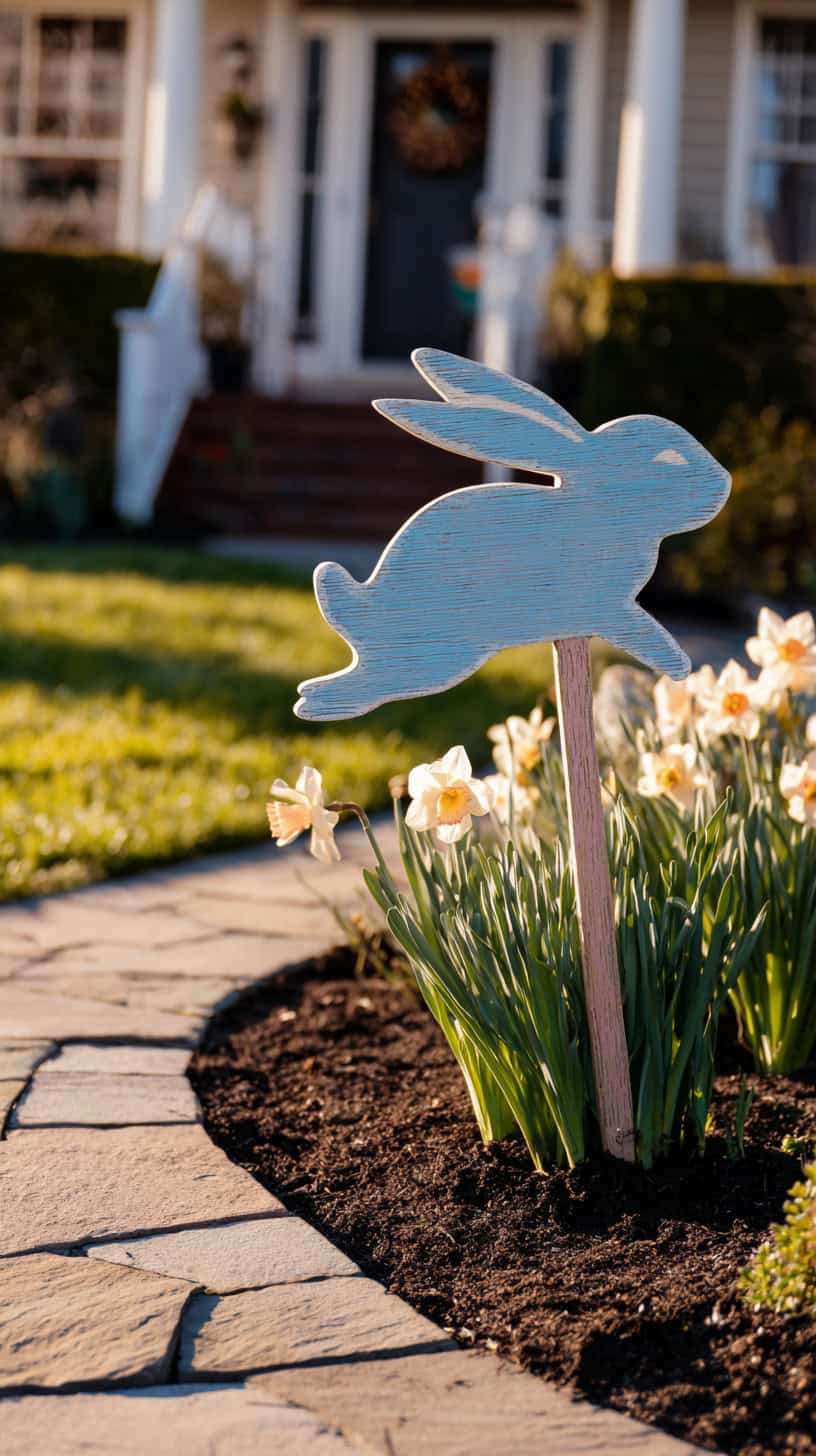 Bunny Crossing Yard Sign - Image 1