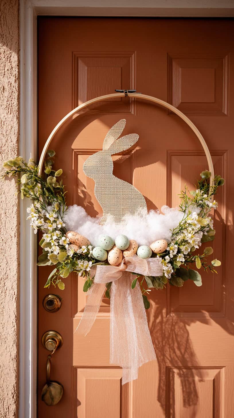 Easter Bunny Hoop Wreath - Image 2