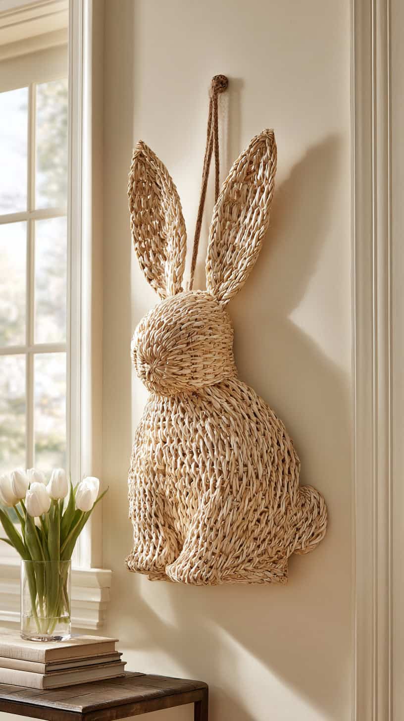 Easter Bunny Rattan Hanging - Image 2