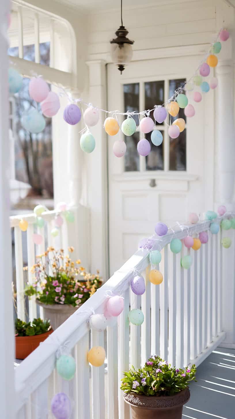 Easter Egg Garland with Plastic Eggs - Image 1