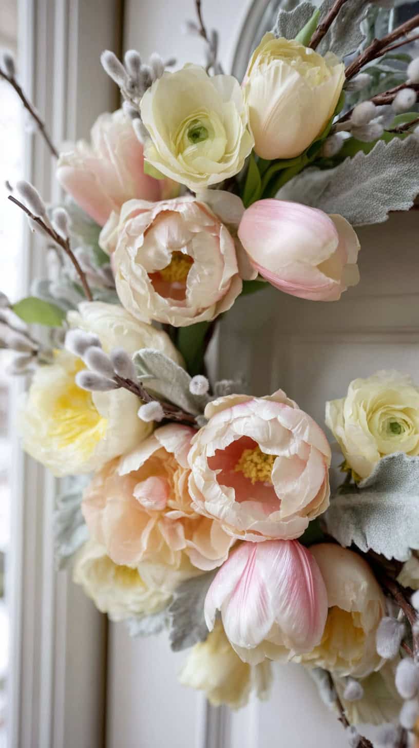 Easter Wreath Made from Fresh Flowers - Image 2