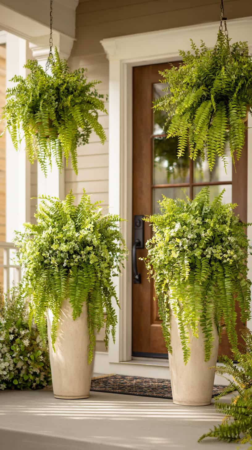 Faux Fern Planters - Image 1