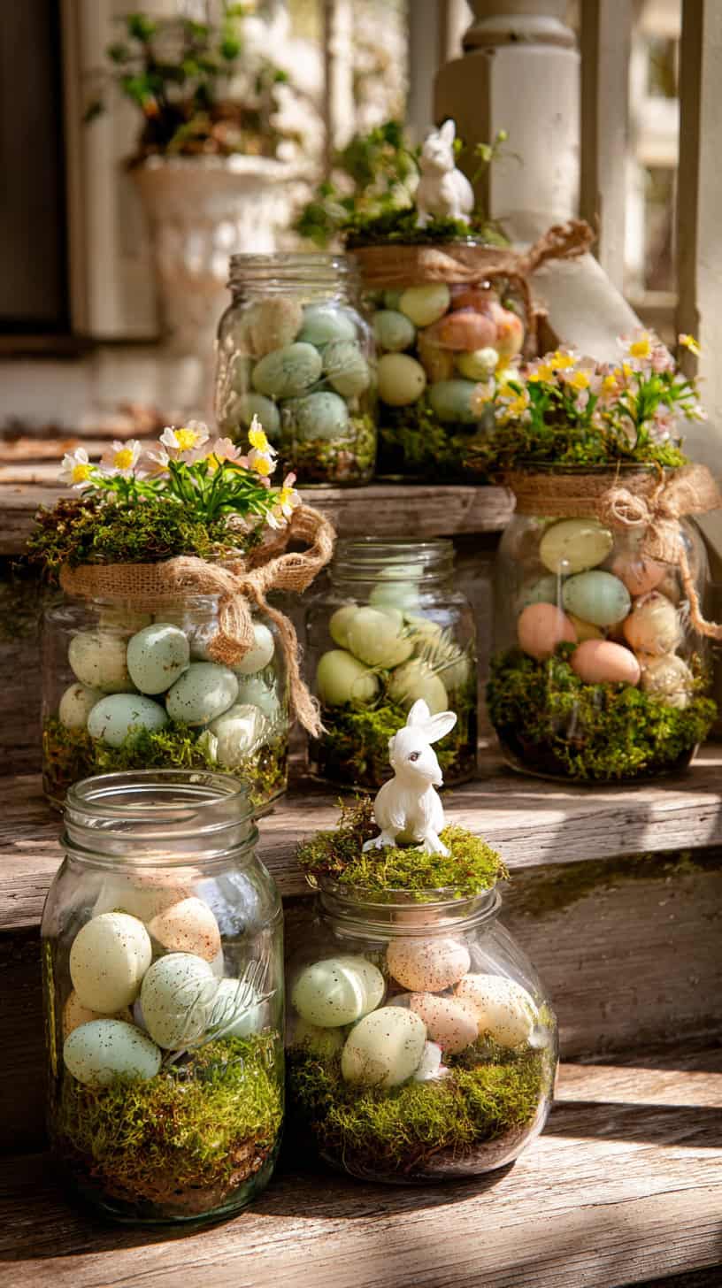 Faux Moss Jars - Image 1
