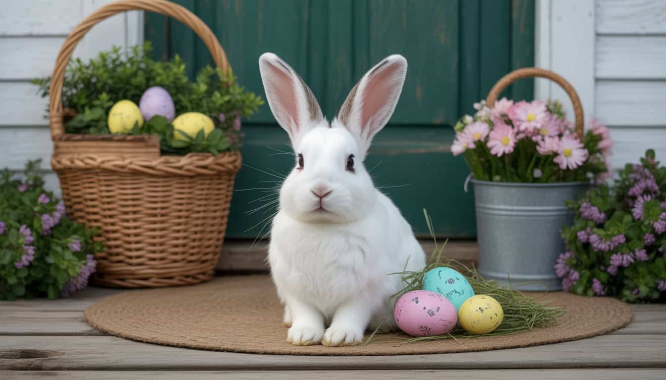 Farmhouse Rabbit Porch Decor Ideas for a Cozy Easter Look