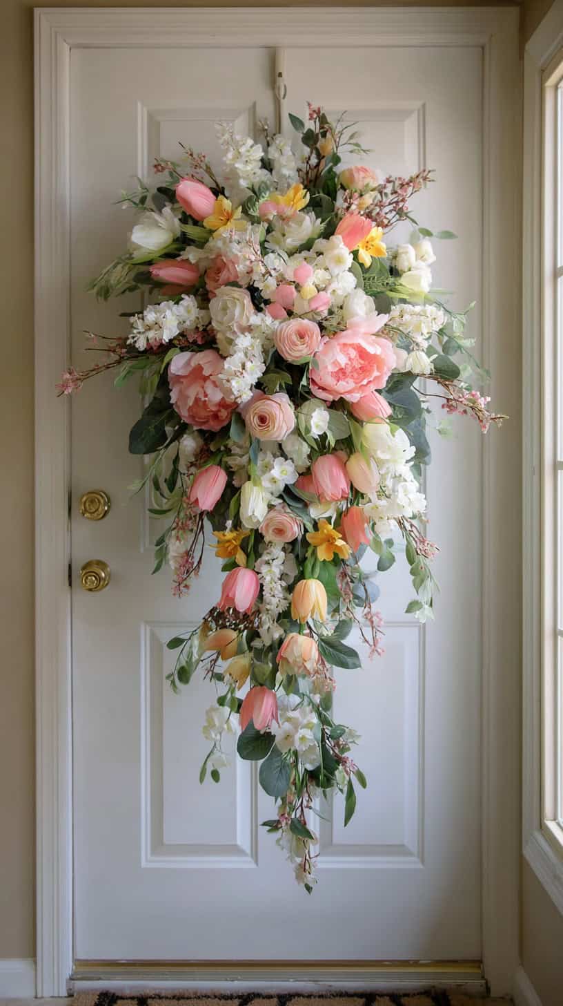 Floral Spring Door Swag - Image 2