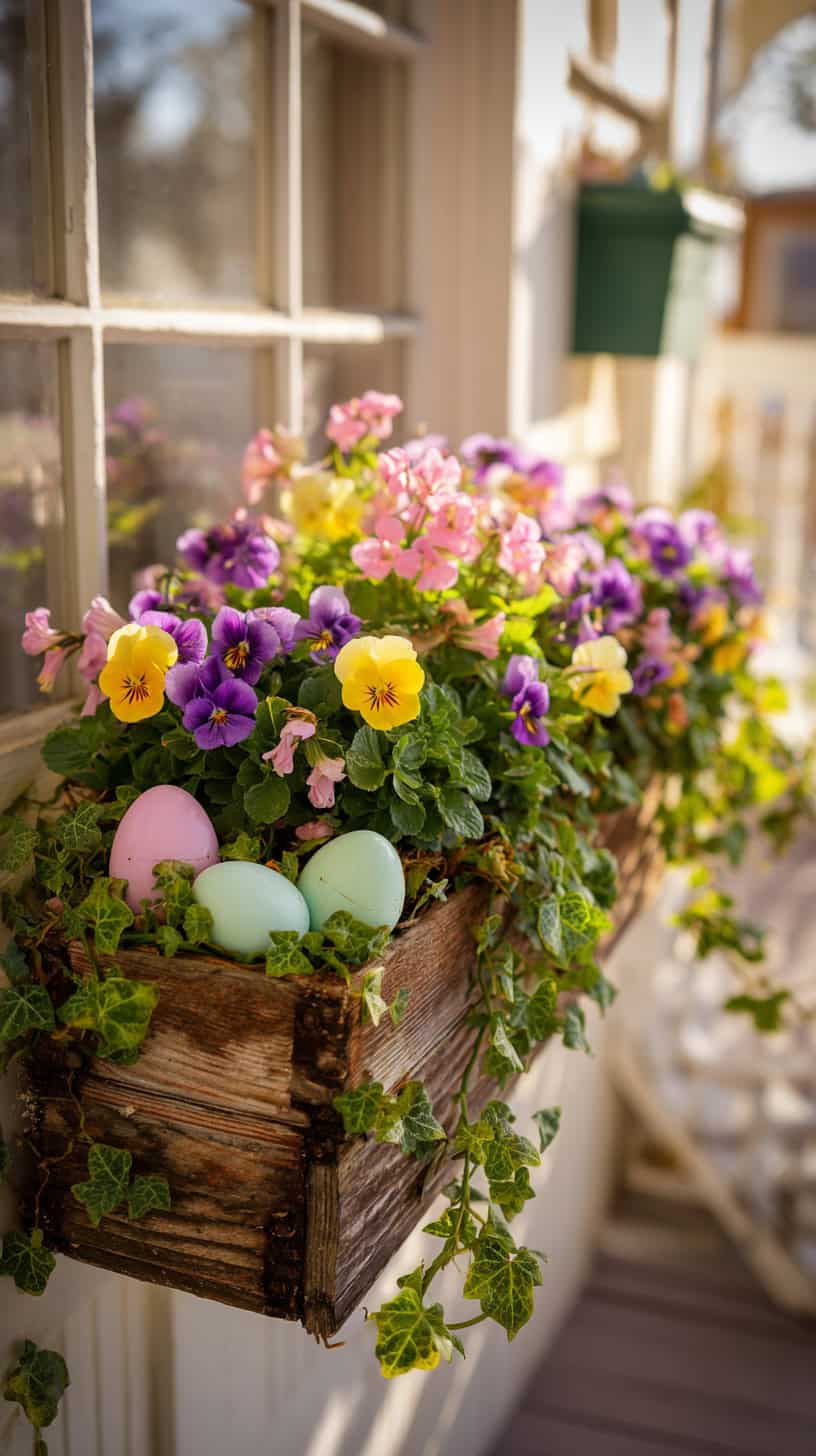 Flower Box with Artificial Eggs - Image 2