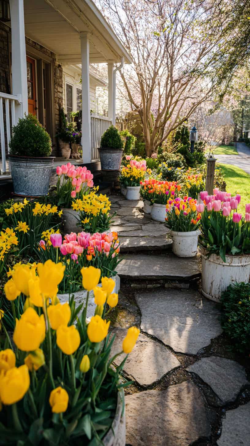 Fresh Tulips and Daffodil Displays - Image 1
