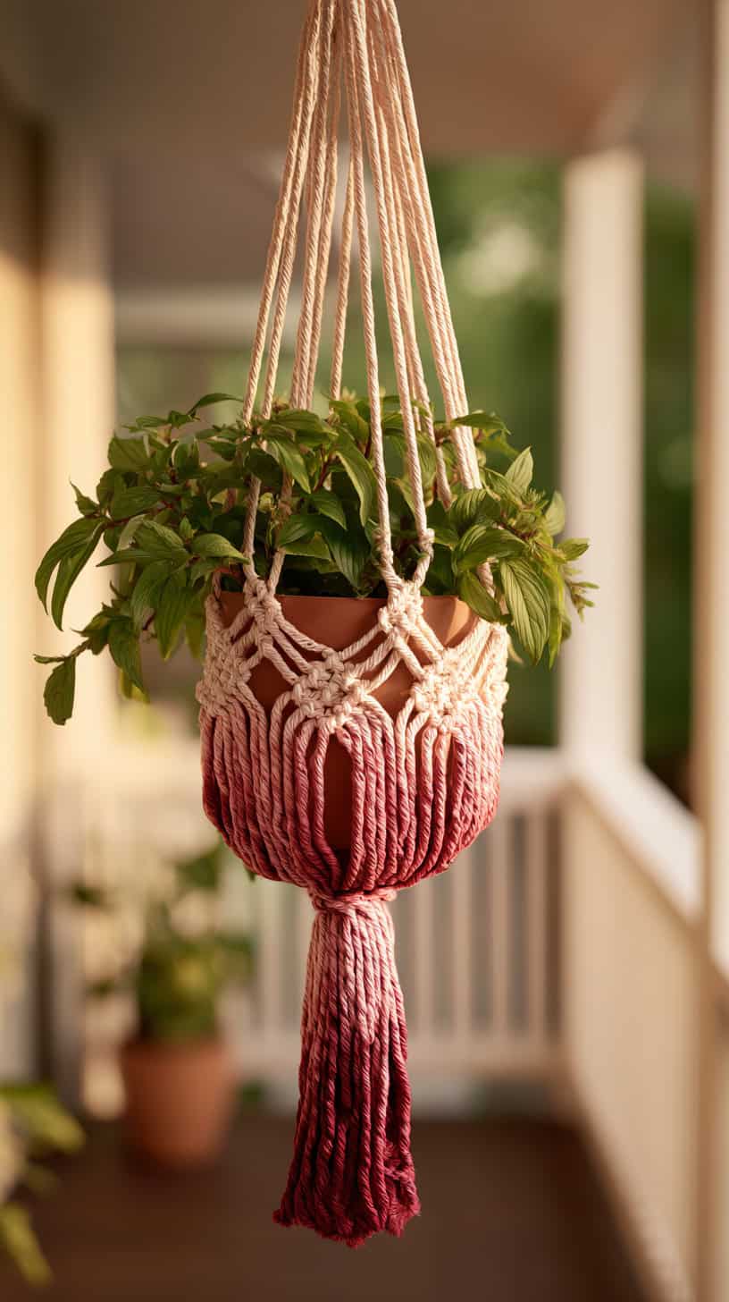 Ombre Macrame Hanger - Image 1