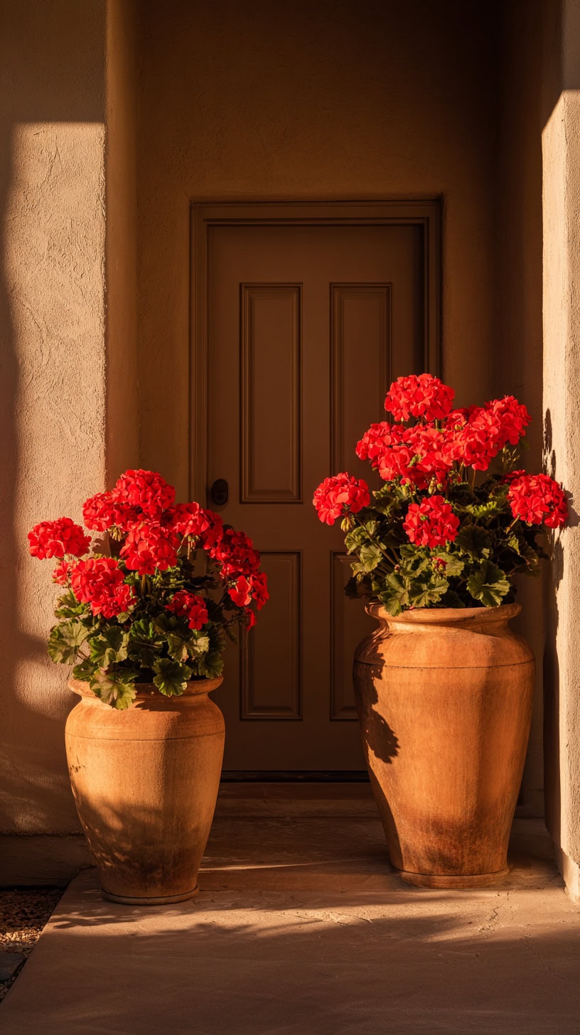 Outdoor Fake Flower Pot Ideas by Your Front Doors - Image 1