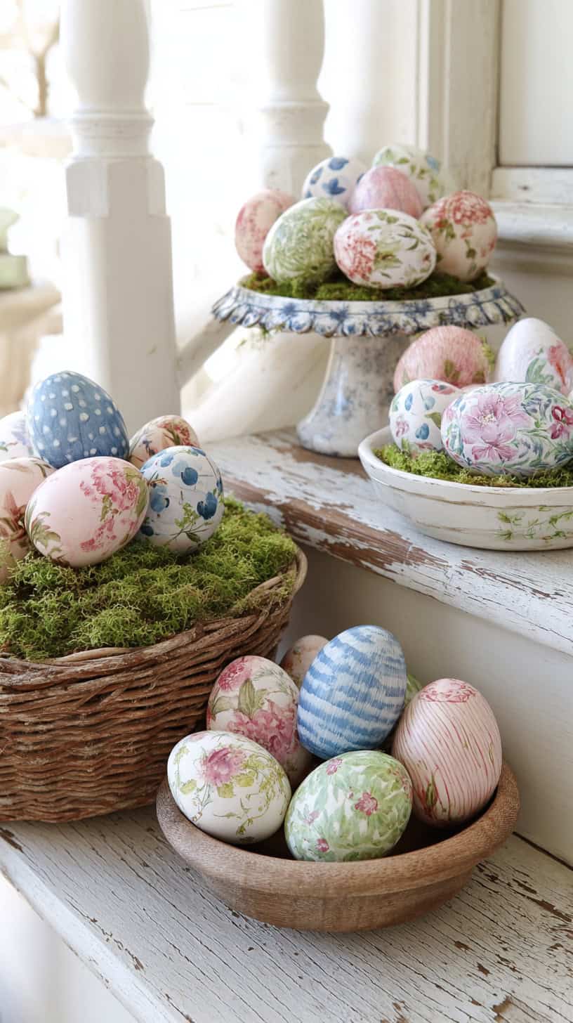 Painted Wooden Eggs - Image 1