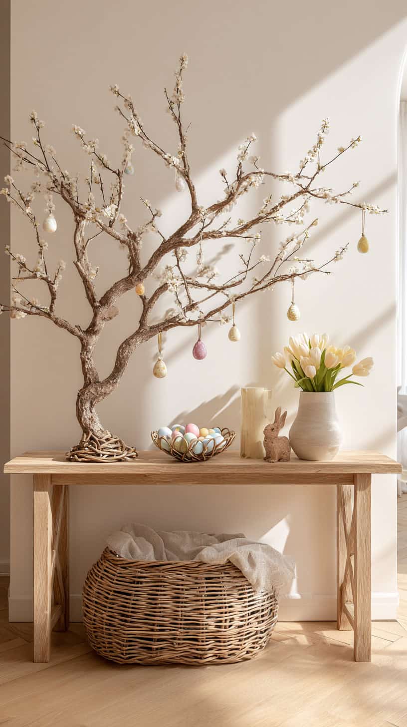 Playful Rattan Easter Tree - Image 2