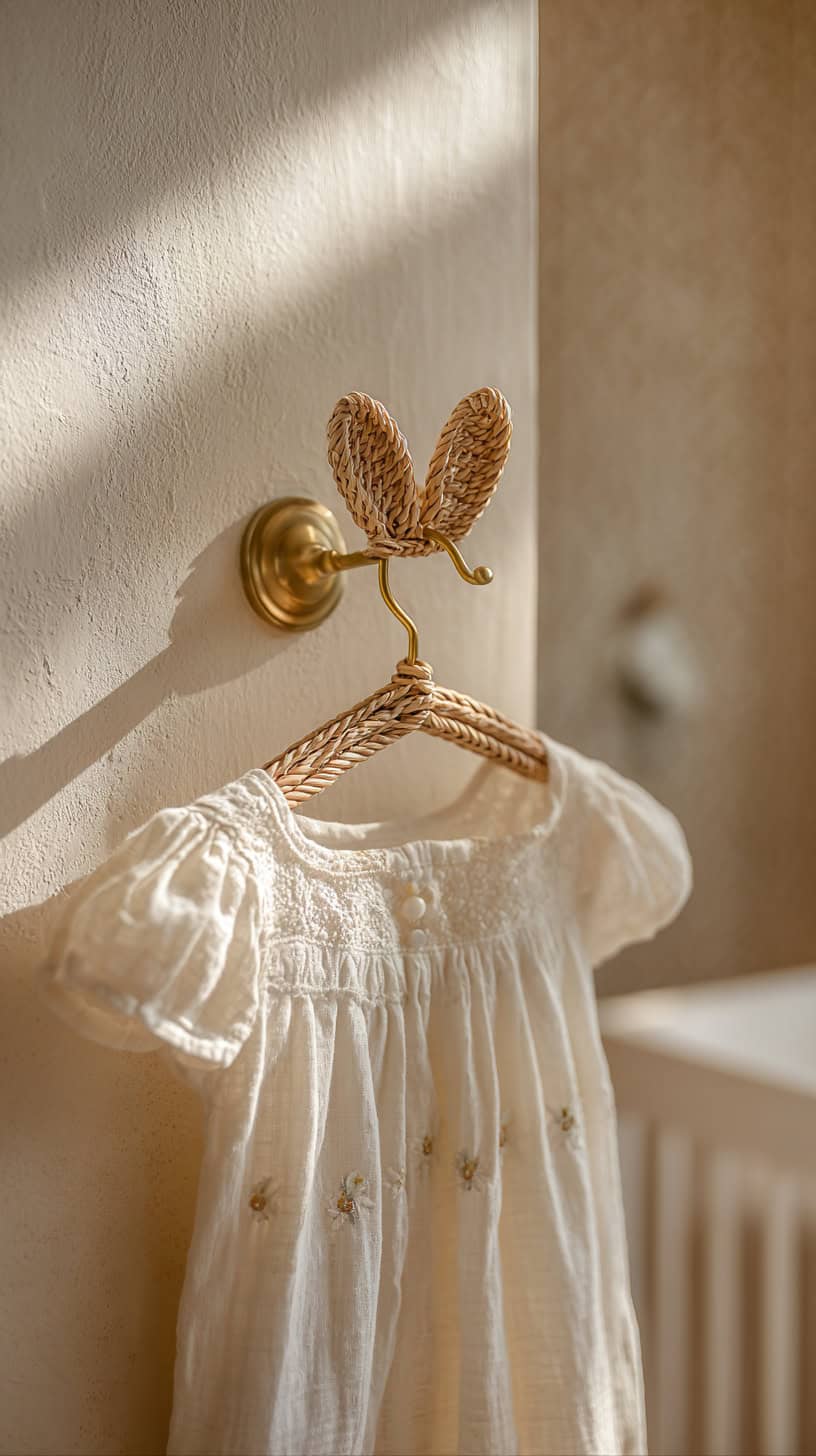 Rattan Bunny Nursery Hanger - Image 1