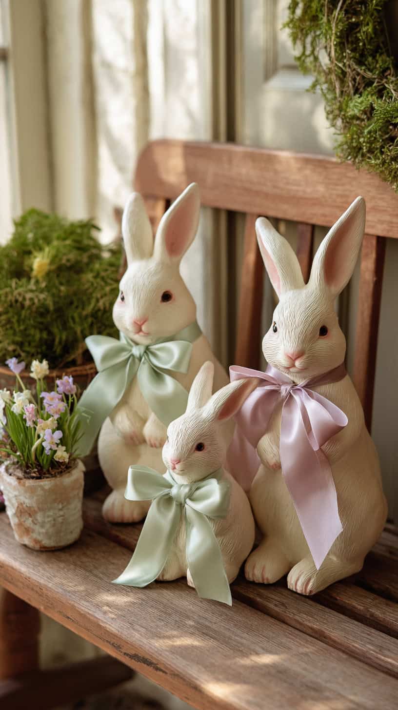 Ribbon Accent Bunnies - Image 1