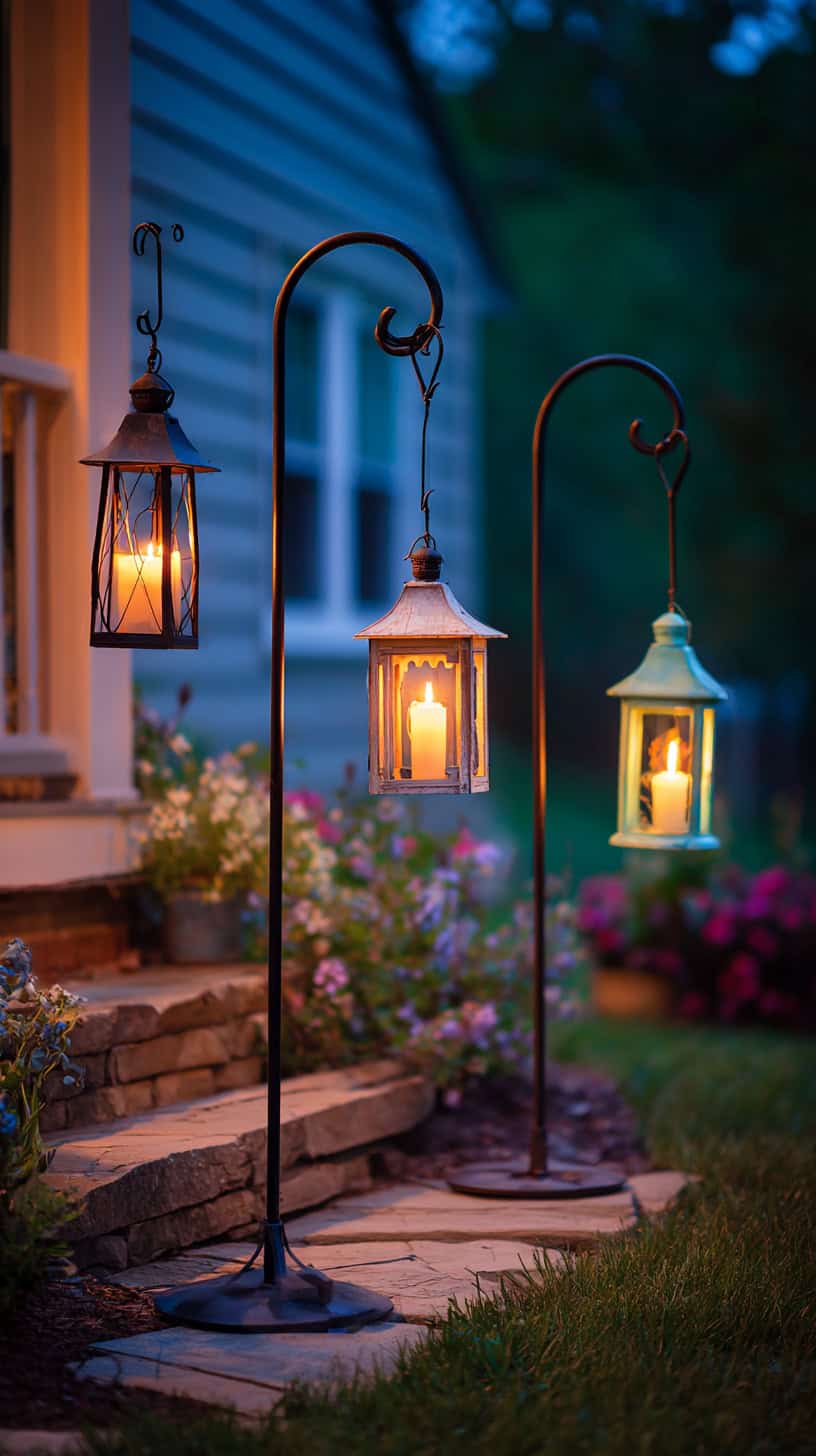 Shepherd Hook Lanterns - Image 1