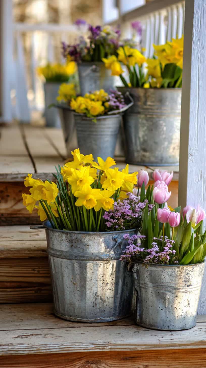 Silver Bucket Florals - Image 1