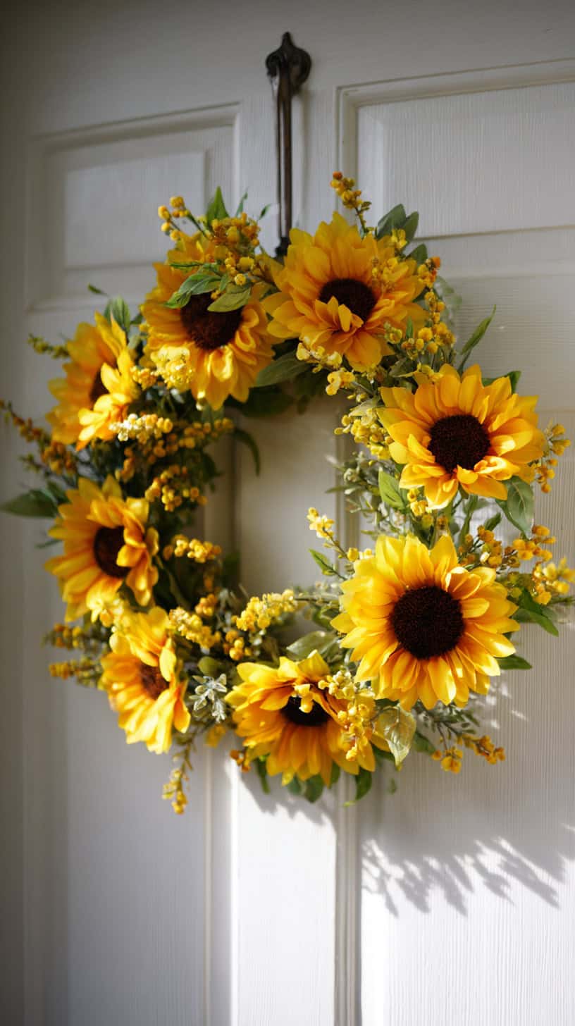 Sunny and Playful Sunflower Wreath Ideas - Image 2