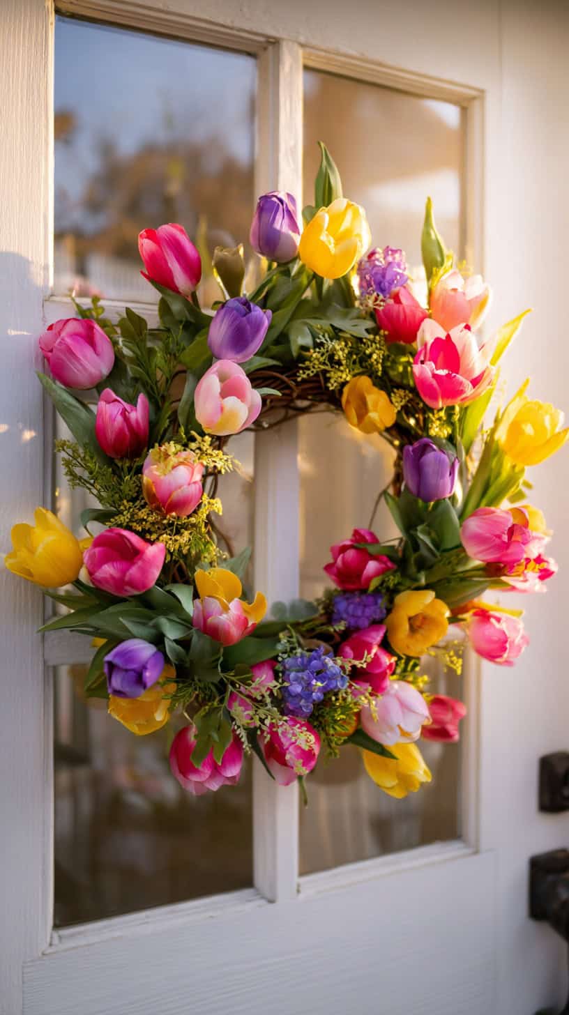 Tulip Spring Wreath - Image 1