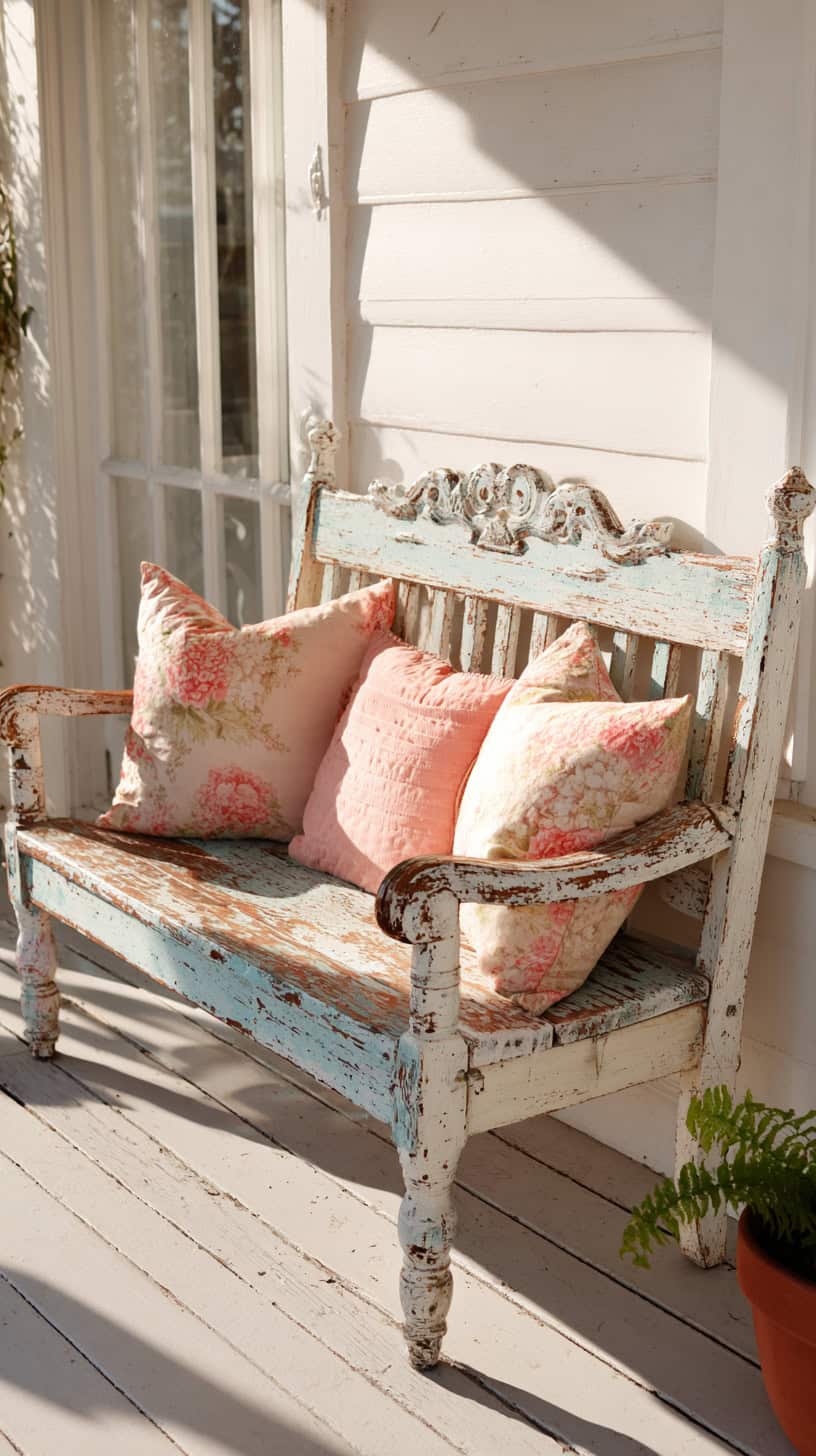 Vintage-Inspired Thrifted Bench as Focal Point - Image 2