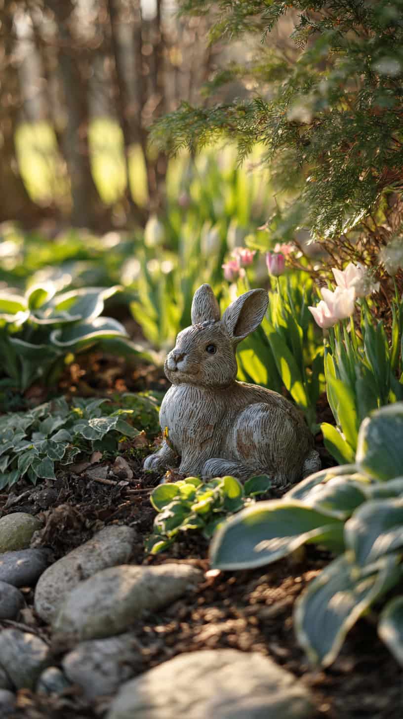 Whimsical Garden Bunny Statue - Image 2