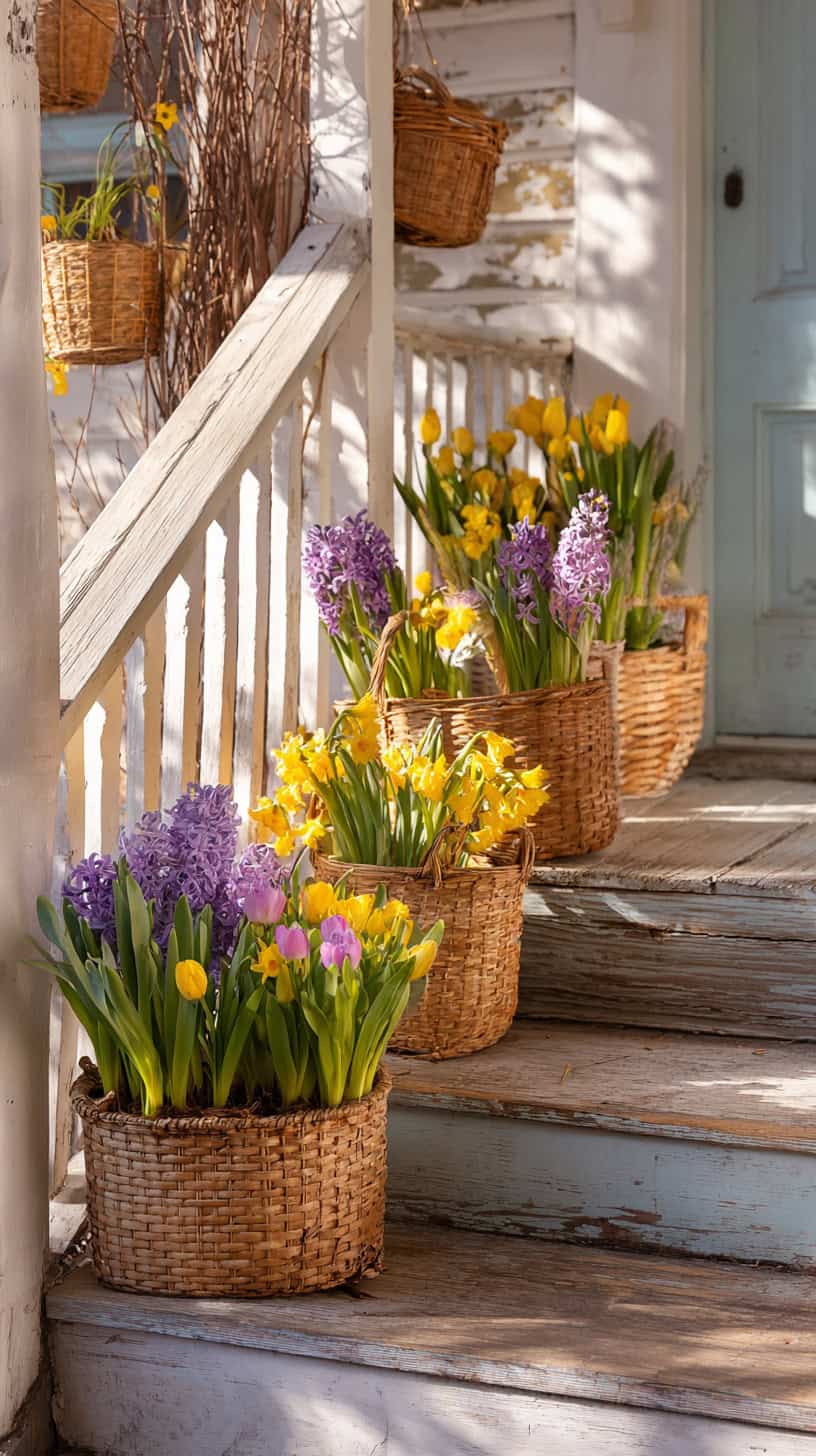 Woven Flower Baskets - Image 1