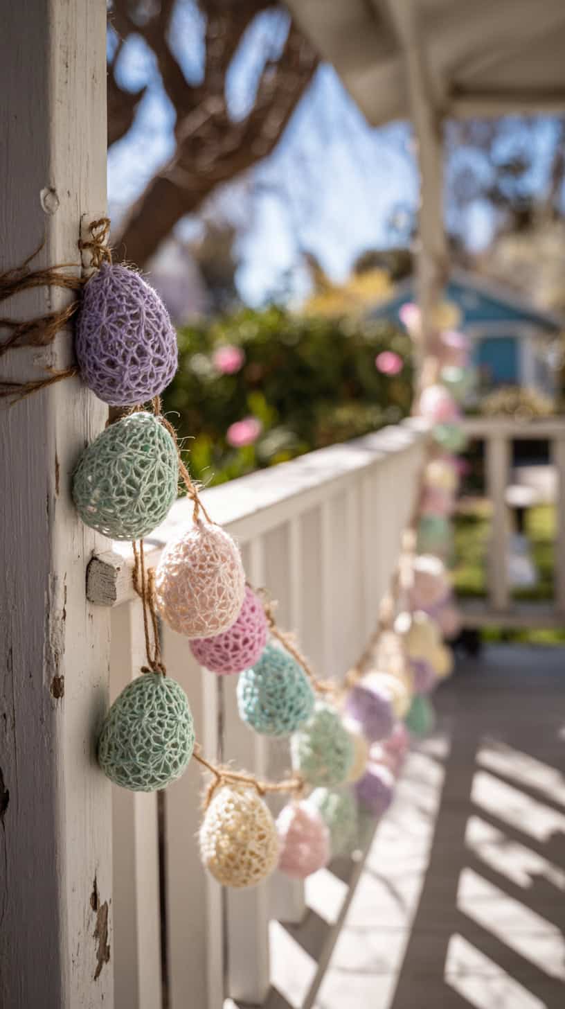Yarn Ball Easter Egg Garland - Image 1