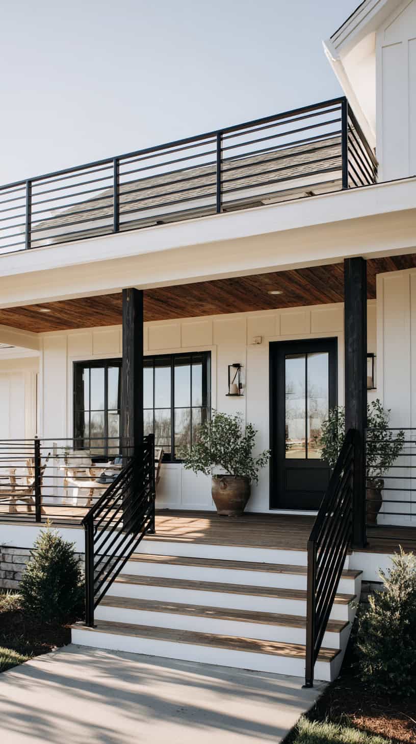 Black Metal Farmhouse Railings - Image 2