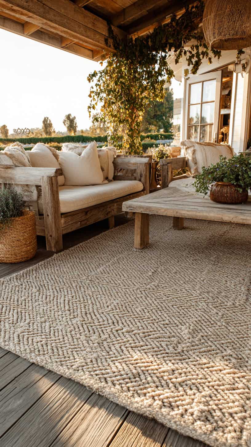 Boho Woven Outdoor Rug - Image 2