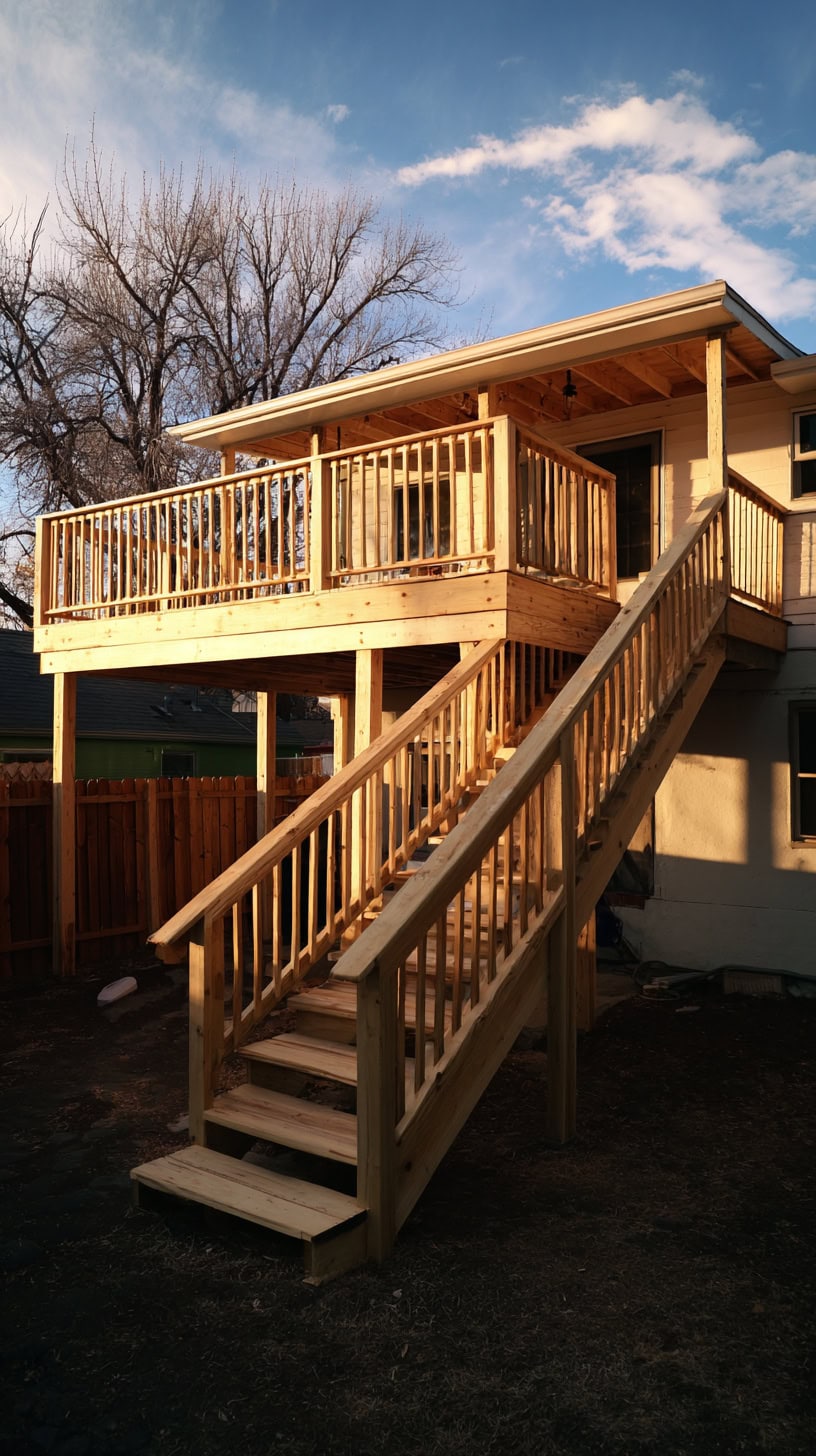 Budget-Friendly Tiered Deck with Fire Pit Inspiration - Image 1