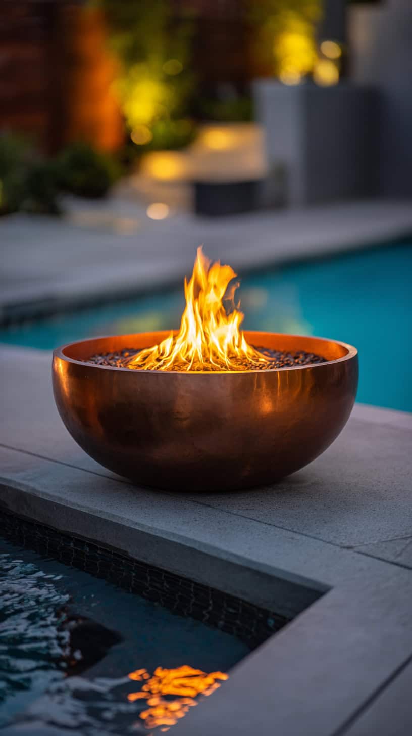 Compact Poolside Fire Bowl - Image 2