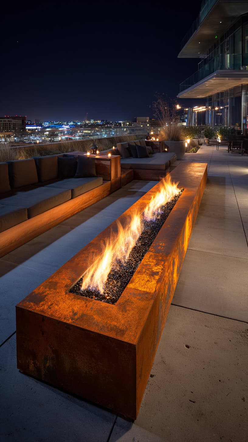Corten Steel Linear Pit - Image 1