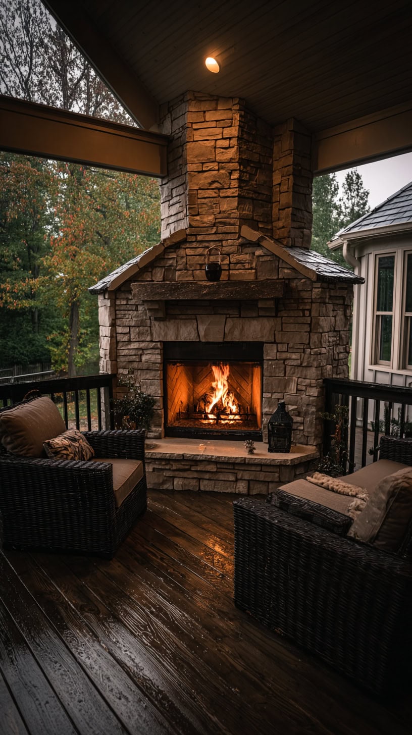Covered Porch with Fireplace: Rainy Day Bliss - Image 2