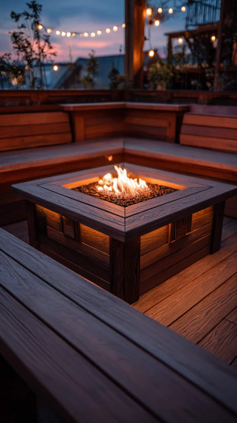 Elevated Deck Designs with Built-In Firepits Backyard Ideas - Image 2