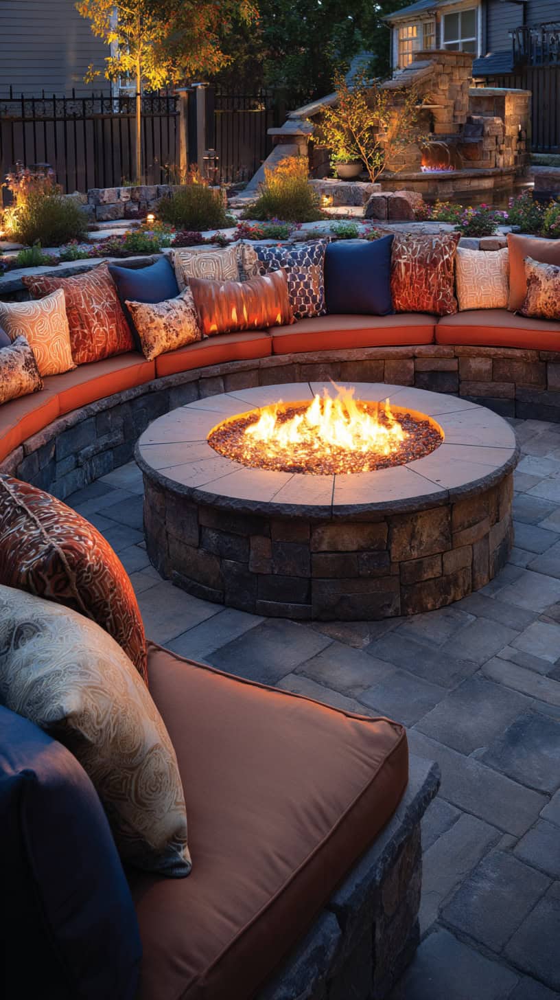 Large Fire Pit with Cushions - Image 2