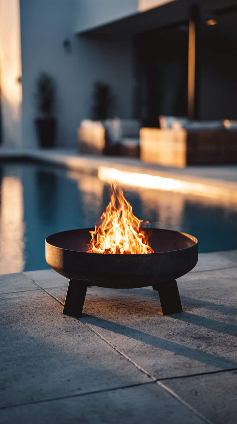 Minimal Steel Fire Bowl - Image 2