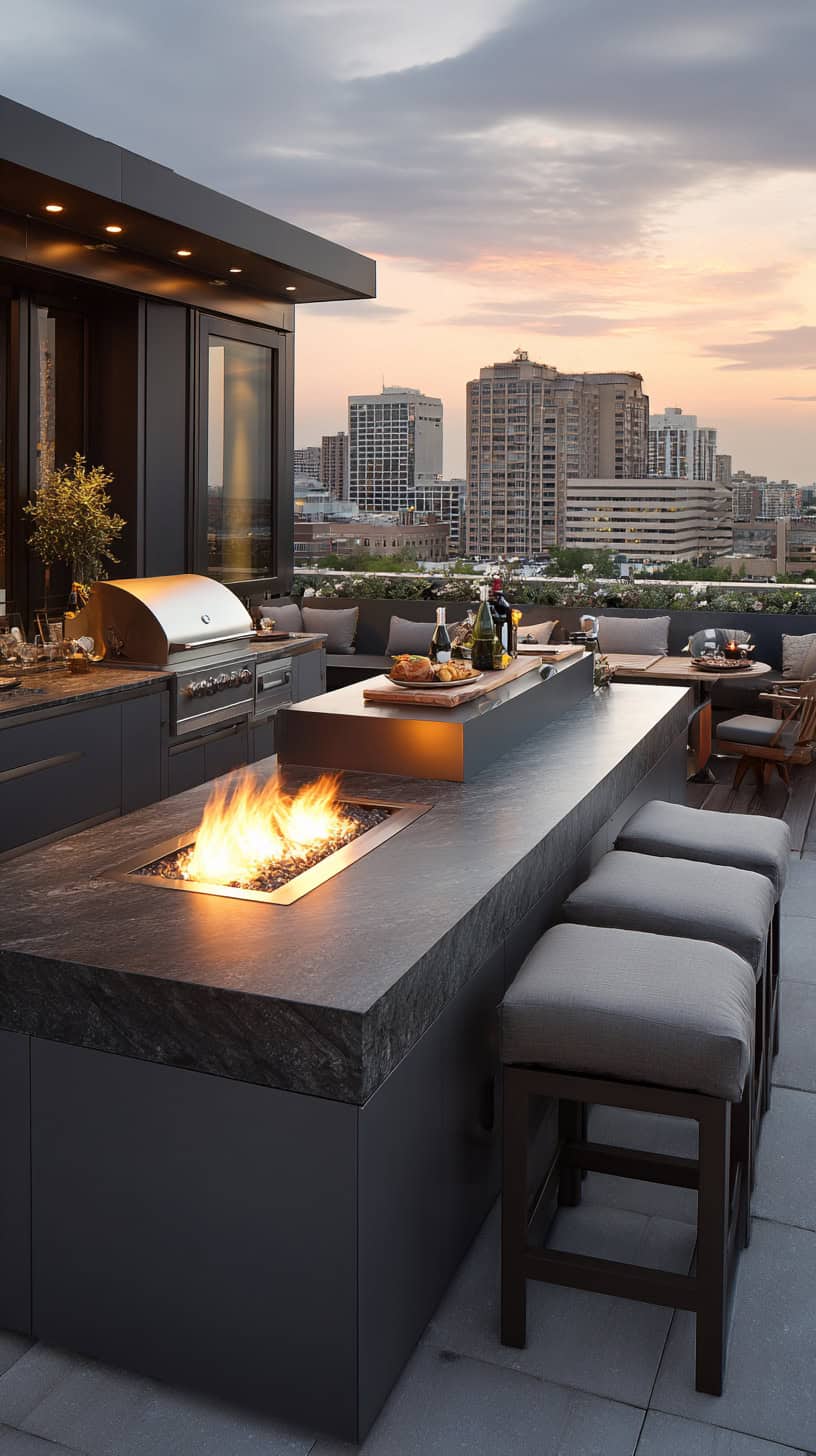 Modern Outdoor Kitchen Pit - Image 1