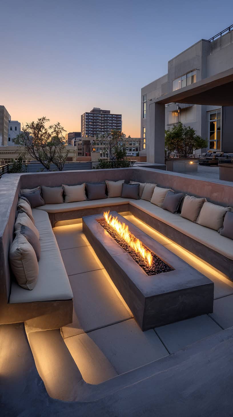 Modern Sunken Fire Pit - Image 2